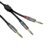 Nouveau câble de répartiteur de casque 6.35mm Y câble d'extension de répartiteur de prise Audio 6.35mm mâle à 2 ports 6.35mm AUX 6.35 Jack 3m câble