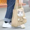 Katzenträger ausgezeichnete Cartoonbärendekoration Haustier Umhängetasche Trägertasche Leinwand Mehrzweck
