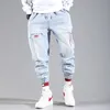 Streetwear Hip Hop Cargo Pants Mens Jeans Cargo Pants Elastic Harun Pants Joggers Pants in Autumn and Winter 240323