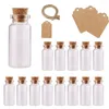 Garrafas de armazenamento 5pcs 5ml-30ml mini vidro com rolhas garrafa de cascalho desejando frascos de mensagem para casamento natal férias decoração de casa