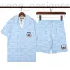 Homens Tracksuits Designer G Designer Shorts Define Luxo Designers Camisas Mens Carta Running Ternos Sportswear Polo Manga Curta Homem Verão CL5W