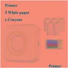 الطابعات Mini Portable Printer Hine Labeld Thermal Label Label Maker PO للهاتف اللاسلكي بلوتوث سريع الطباعة تسليم C DHVTX