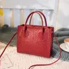 Sacs à bandoulière femmes mode cosmétiques dames unique motif Crocodile filles cadeau sac à bandoulière sac à main en cuir PU avec poignée fête