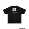 Designer T-shirt a maniche corte ricamata con lettera inversa 24B BB versione corretta, vestibilità ampia per uomo e donna NS9Z