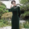 エスニック服プラスサイズの女性y qipaoファッションインプドベート長いスタイルビンテージ伝統的な中国のドレス
