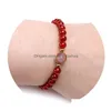 Perlé cette année Bracelet de perles de transfert d'agate rouge Stberry Crystal Recruter Fleur de pêcher Améthyste Simple Délicate Femelle Drop Livraison Ot2C6