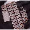 Anpassat pass Test VVS Moissanite Diamond Cuban Link Chain 13mm Hip Hop Halsband Män Sier smycken