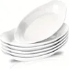 Bowls Set Of 6 Ceramic Au Gratin Baking Dishes Oval Oven Safe White Porcelain Kitchen Bakeware/Baker 9 I