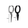 Oorringen 1 stks Rock Cone Hanger Voor Vrouwen Mannen Rvs Geometrische Kraakbeen Enkele Oorbel Hip Hop Piercing Sieraden