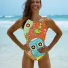 Ternos 2023 Sexy One Piece Swimsuit Womenwearwear Feminino Monokini Backless Monokini feminino