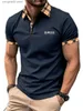 T-shirt da uomo 2023 Nuova polo a maniche corte europea e americana Moda per il tempo libero e lo sport Risvolto Maniche corte di alta qualità T240401