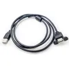 1.5M USB 2.0 Male To Female Extension Cable with Panel Mount Screw Hole Lock Connector Adapter Connector for Computer