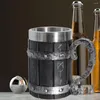 Tazze Piattini Nero Creativo Resina Viking Big Belly Barrel Cup Tazza facile da pulire Resistente alla corrosione per pub