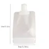 Sacs de rangement 1 PCS Transparent Flip Cap Emballage Sac en plastique Stand Up Bec Poche Portable Voyage Fluide Maquillage Emballage 30ml 50ml 100ml