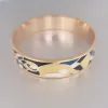 Bangles Indian 16mm breedte grote armband Vintage Goldcolor Designer Emaille Bangles voor vrouwen Trendy Party Sieraden