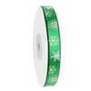 Party Decoration 22m Red Green Printed Snowflake Ribbon Christmas Gift Ribbons DIY Craft For Ideal Decor And Wrappin