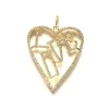 Armband 5st kärlek hjärta charms kvinnor halsband armband som gör zirkonia asfalterade stora storlekar bling hängen tillbehör smycken hantverk leverans