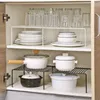 Kitchen Storage High-end Simple Adjustable Iron Rack Holder Countertop Expandable Spice Shelf Organizer Plate Dish Space Saving