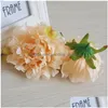 Bröllopsdekorationer 50st högkvalitativt silkespia Blommahuvuden Party Decoration Artificial Simation Camellia Rose Drop Delivery Even DHBB2