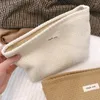 Cosmetic Bags Woven Lattice Women's Bag Cloth Makeup Organizer Man Travel Toiletry Pouch Zipper Beauty Pencil Clutch Case