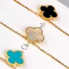 Mode S925 Silver Van High Version Clover Halsband Kvinnor Full Diamond Agate Fritillaria Pendant CLAVICLE CHAVE CHEGE WED LOGO