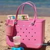 Vattentät PVC -korg Bogg Beach Bag Girl Kvinnor Shopping Luxury Handväska Travel Stora Totes Väskor ihåliga plast Pochette Men sommarkopplingshelg