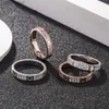 Designer ring för kvinnor älskar kvinnor par diamant skruv rostfritt stål zirkon smycken gåvor för kvinnans tillbehör grossist