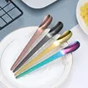 Coffee Scoops Stainless Steel Seasoning Spoon Delicate Spoons Long Handle Kitchen For Mixing Ice Cream Household Portable Cake Trim