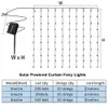 Stringhe a LED Luci a corda solare Luci da spina esterna 8 modalità Filo di rame impermeabile 3MX3M Decorazione natalizia 2024 Festa YQ240401