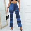 Dżinsy damskie 2024 Koreański styl czarny niebieski proste luźne spodnie nóg designerskie moda moda na High Street Stretch plus size