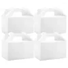 Geschenkpapier, 48 Stück, weiße Leckerli-Geschenkboxen, Papierset für Geburtstagsparty, 15,2 x 8,9 x 8,9 cm