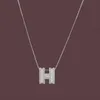 Fashion High Quality Horse Buckle Necklace Pig NoseNew temperament micro inlaid zircon earring necklace in Korean minimalistwith logo