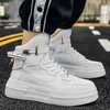 Casual Shoes High Top Heels Skate Sport Athletic Lace Up Men Sneakers Booties Metal Lock Flatforms Trainers Tan Muffin Boots Round Toe