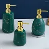 Dispenser di sapone liquido 1pc Luce di lusso Strisce di marmo Bottiglia di ceramica Bottiglie di disinfettante per la casa Polsino Accessori per il bagno a mano