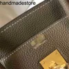 BK Platinum Leather Designer Handsbags Women Luxurys Cowneck Togo Taille 25 30 35 Elephant Grey Sac Gold Silver