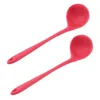 Cuillères 2 pièces cuillère à soupe Silicone ménage soupe louche servant enfants Scoop outil de cuisine