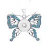 Collares colgantes Mariposa Retro Vintage 190 Suéter Cadena Jengibre Joyería Colgante Collar Charm joyería para mujeres Ajuste 18 mm Botón 240330