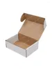 Emballage cadeau 50 boîtes de papier ondulé 6x4x2 "(15,2x10x5cm) / 6x4x3" 6x4x4 "3 tailles boîte blanche à l'extérieur et jaune à l'intérieur