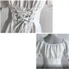 Arrivées Robe de mode à manches courtes femmes Y2k robes de soirée féeriques robe mi-longue d'été blanc noir vêtements robes 19482 240320