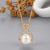 Ожерелья с подвесками 2024 Натуральный пресноводный жемчуг, инкрустированный цирконом Сумка для денег Модное простое персонализированное и универсальное ожерелье для женщин