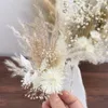 Vintage Dried Flower Bouquet Boho Wedding Bridal Bridesmaid Artificial Festive Party Home Christmas Rustic Decor 240325