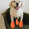Hundklädstövlar 4 Vattentäta utomhus icke-skor för hundar Små och medelhög skydd i snö regn orange