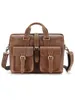 Wallets Anti Theft Men's Leather Handbags Business Briefcase Male Genuine Commuter Bag Cowskin Laptop 15 6 Inch