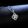 Collier Designer Colliers Brins Cordes Sterling 1 Mosan Diamant Femmes Mode Trèfle Fleur Nouveau Sier Pendentif Clavicule Chaîne