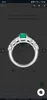 Cluster Rings 18k White Gold and Main Stone Lab Emerald Moisasnite