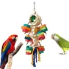 Autres fournitures d'oiseaux Perrot mâcher du jouet en bois naturel toys à mâcher coloré pour les accessoires de conume de conculation décorative multifonctionnelle de Cacato