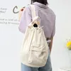 Evening Bags Drop Shopper College Style Bucket Bag Simple Fashion Drawstring Shoulder Casual Forest Art Nylon Messenger