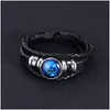 Charm Armbänder BK Preis Twee Constellation Luminous Charm Armband Männer Frauen Sternzeichen Seil Kette Armbänder Unisex Schmuck Bang Dh2Dx