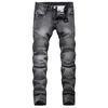 Pantalones de talla grande para hombre New Mans Skinny Jean Loose Pierna recta Murió Rasgado Masculino Hip-Hop Deinim Hombres Scratch Jeans Drop Entrega Ropa Dhnz4