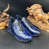 Chaussures décontractées BATMO 2024 Arrivée Mode Crocodile Ventre Peau Casual Hommes Mâle En Cuir Véritable Baskets PDD295